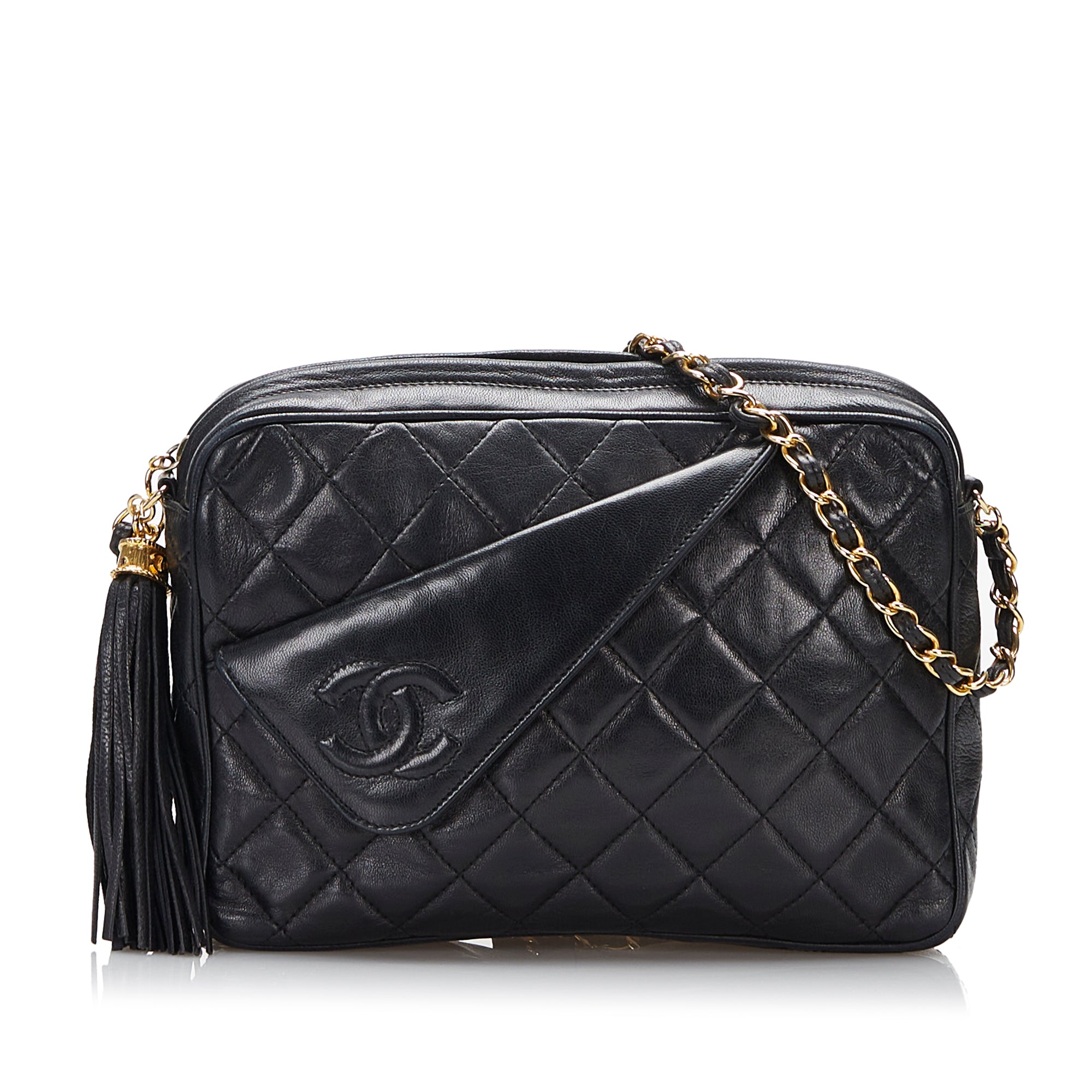 Chanel Black Vintage Lambskin Leather CC Logo Tote Bag – ASC Resale