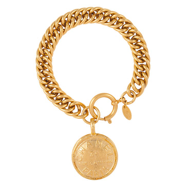 CHANEL 1980s  Chanel Medallion Charm Bracelet