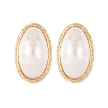 GIVENCHY 1980s  Givenchy Statement Faux Pearl Clip-On Earrings