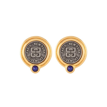 GIVENCHY 1980s  Givenchy Logo Clip-On Earrings
