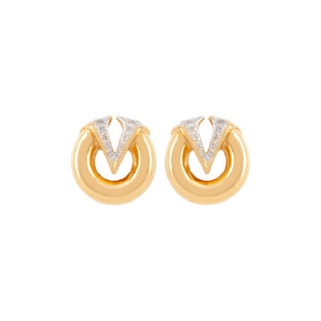 VALENTINO 1980s  Valentino Logo Clip-On Earrings