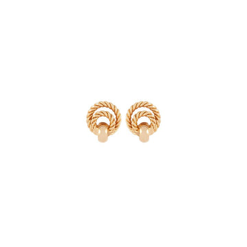 CHRISTIAN DIOR 1970s  Christian Dior Rope Clip-On Earrings