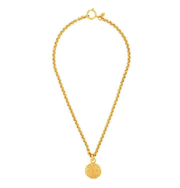 CHANEL 1980s  Chanel CC Logo Coin Necklace