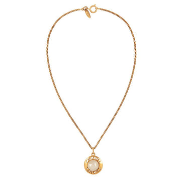 CHANEL 1980s  Chanel Faux Pearl Pendant Necklace