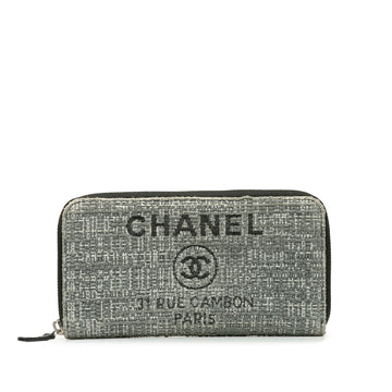 CHANEL Tweed Deauville Continental Wallet Long Wallets