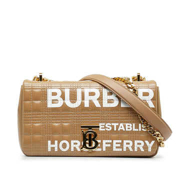 BURBERRY Small Patent Horseferry Print Lola Crossbody Bag