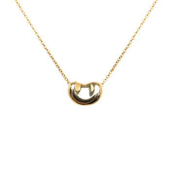 Tiffany Elsa Peretti Bean Pendant Necklace in Yellow Gold