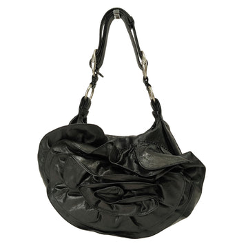 SAINT LAURENT Nadja Rose shoulder bag in black leather