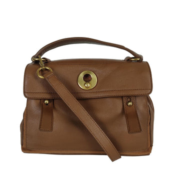 SAINT LAURENT Muse shoulder bag in brown leather