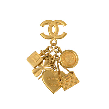 CHANEL Icon Charms Pin Brooch Costume Brooch