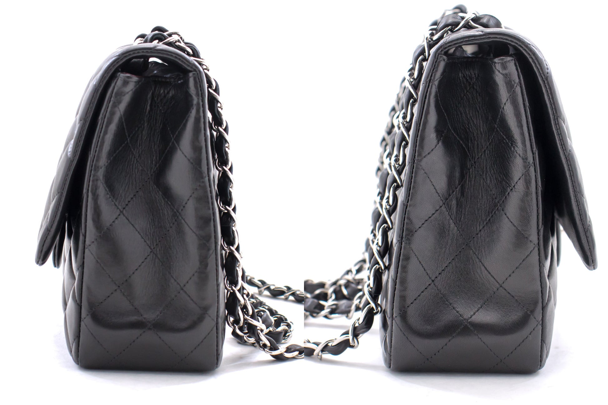 chanel flap bag chain black