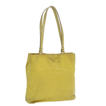 PRADA Shoulder Bag Nylon Yellow Auth ac1462