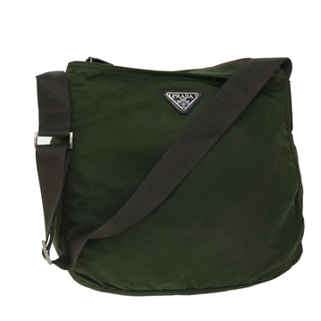 PRADA Shoulder Bag Nylon Green Auth ac2157