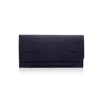 LOUIS VUITTON Malletier Vintage Black Epi Leather Bifold Bill Wallet
