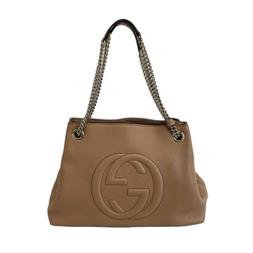 GUCCI - GG Medium Soho Chain Shoulder Bag - Rose Beige w/ Tassel