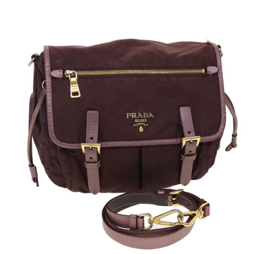 PRADA Shoulder Bag Nylon Purple Auth am4159