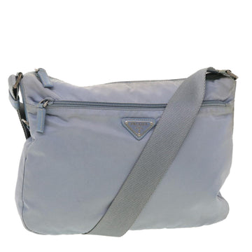 PRADA Shoulder Bag Nylon Light Blue Auth am4160