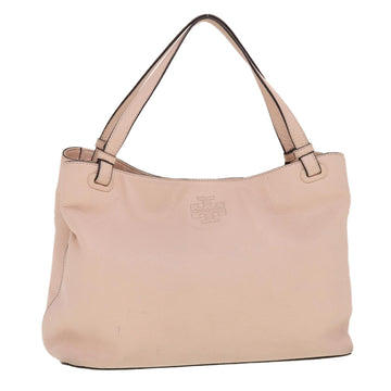 TORY BURCH Tote Bag Leather Pink Auth am4505