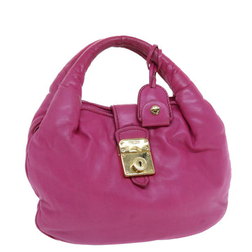 MIU MIU Hand Bag Leather Pink Auth am4820