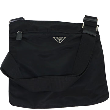 PRADA Shoulder Bag Nylon Black Auth am4831