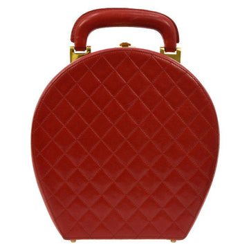 CHANEL 1986-1988 Red Lambskin Vanity handbag ao07695