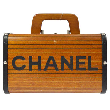 CHANEL * 1990s Wooden Vanity Handbag ao09468