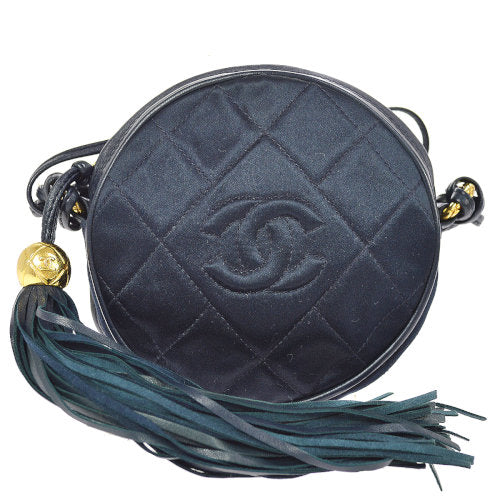 CHANEL Pre-Owned 1989-1991 Quilted Round Fringe Crossbody Bag