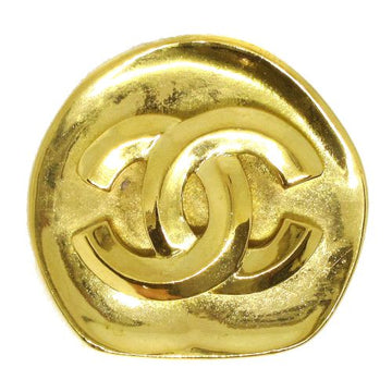 CHANEL★ CC Logos Brooch Pin Corsage Gold 96P ao21052