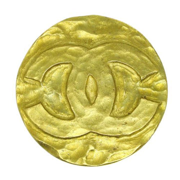 CHANEL★ CC Logos Medallion Brooch Gold 94A ao21713