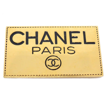 CHANEL Plate Brooch Pin Corsage Gold ao26659