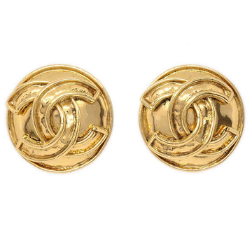 CHANEL Button Earrings Gold 94P small ao28182