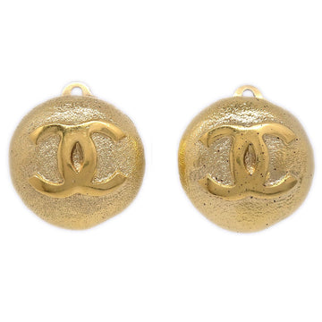 CHANEL 1994 Round CC Earrings Gold ao29343