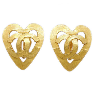 CHANEL 1995 CC Heart Earrings ao30584