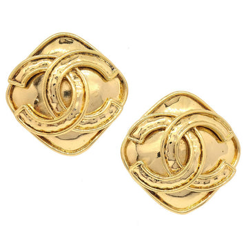 CHANEL 1994 Diamond Earrings Gold ao30587