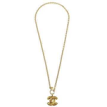 CHANEL * Quilted CC Chain Necklace 3856 ao31752