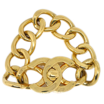 CHANEL 1995 CC Turnlock Gold Chain Bracelet ao31926