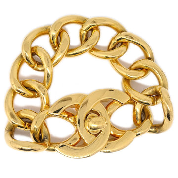 CHANEL 1996 Turnlock Gold Chain Bracelet ao31975