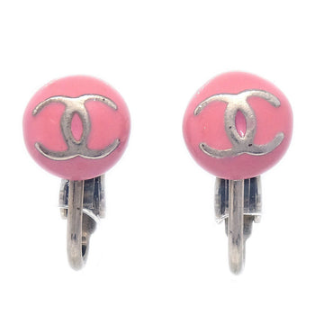 CHANEL 2003 Micro Button Earrings Pink Clip-On ao32173