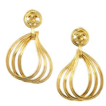 CHANEL 1996 Earrings Clip-On Gold ao33544