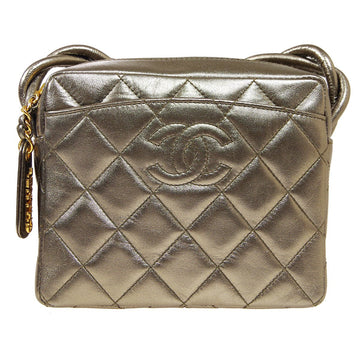 CHANEL 1996-1997 Gold Lambskin Quilted Camera Bag Mini ao34288