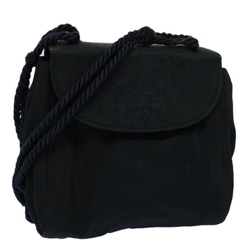 PRADA Shoulder Bag Nylon Black Auth ar10284