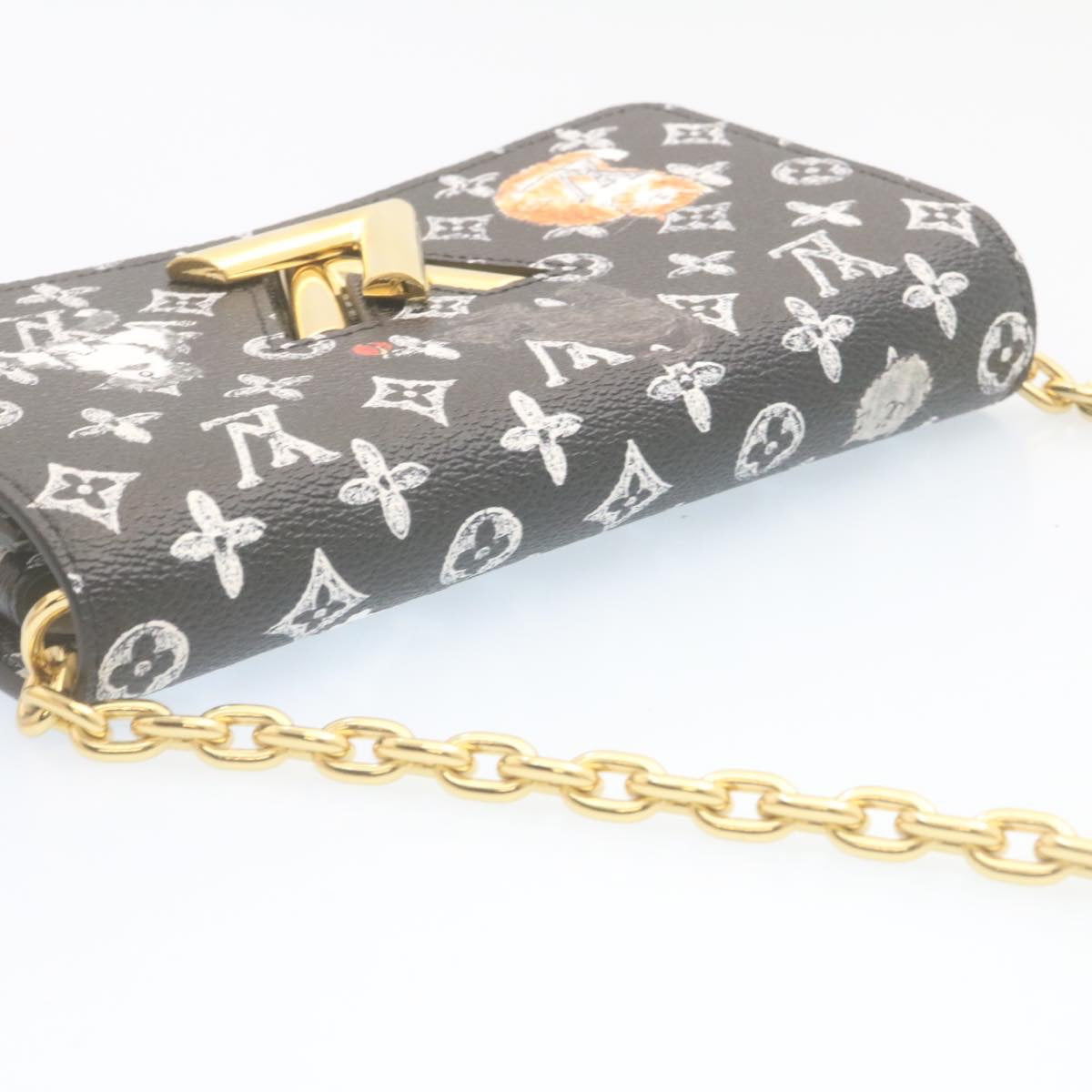 Louis Vuitton Monogram Cat Portefeuille Twist Chain Wallet