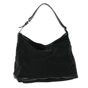 GUCCI Shoulder Bag Canvas Black Auth ar8657