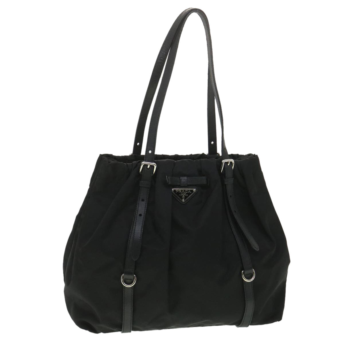 AUThENTIC Black Prada Leather Shoulderbag/Purse Semitracolla Art no. BR2375  | Prada leather, Leather, Purses