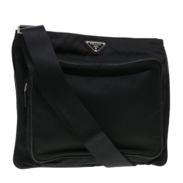 PRADA Shoulder Bag Nylon Black Auth ar9146