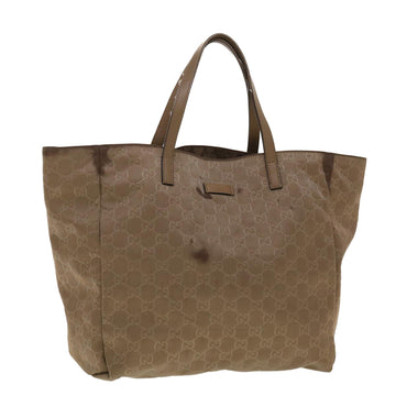 GUCCI GG Canvas Tote Bag Brown 282439 Auth ar9229