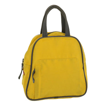 PRADA  Sports Hand Bag Nylon Yellow Auth ar9542B