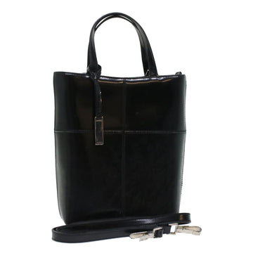 GUCCI Hand Bag Patent leather 2way Shoulder Bag Black 000-2113-0553 Auth ar9686B