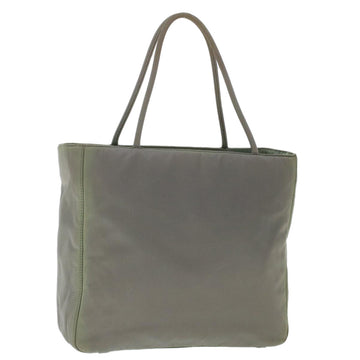 PRADA Hand Bag Nylon Gray Auth ar9823