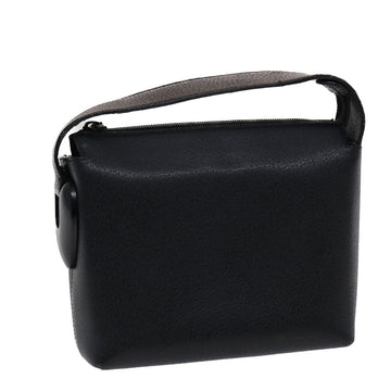 GUCCI Hand Bag Leather Black Auth ar9996